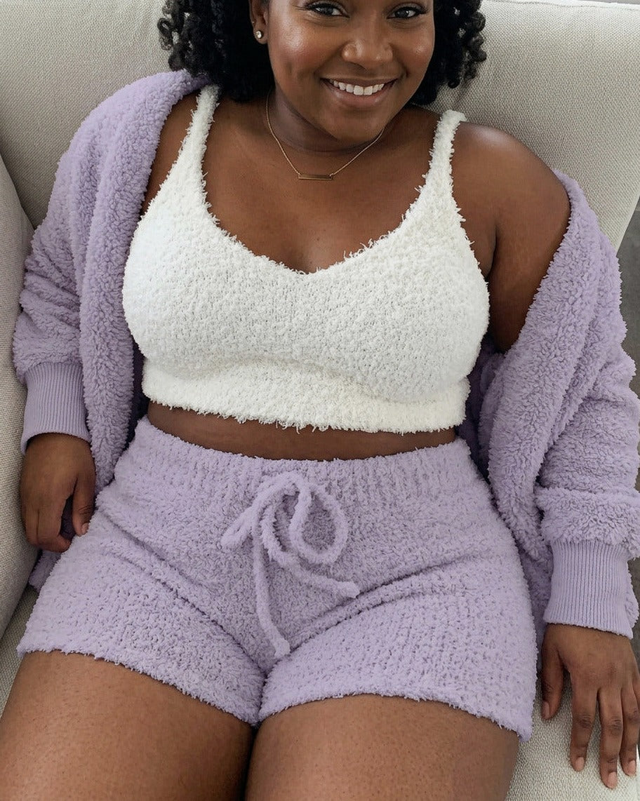 Knit Long Sleeve Shorts Co Ord Set