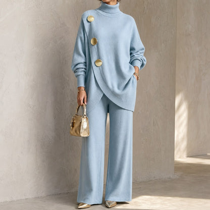 Knit Roll Neck Long Sleeve Co Ord Set