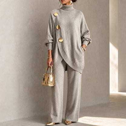 Knit Roll Neck Long Sleeve Co Ord Set