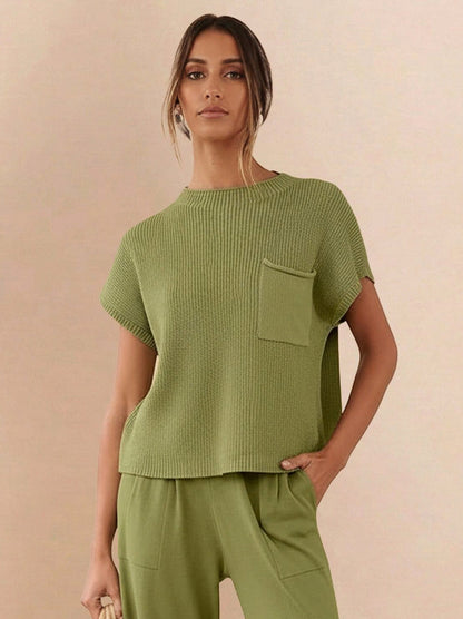 Knit Short Sleeve Co Ord Set
