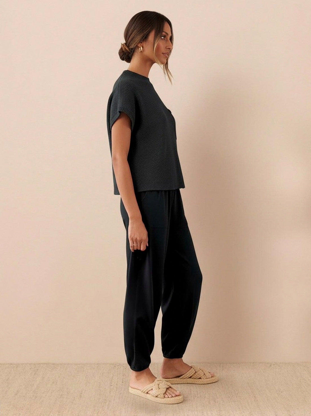 Knit Short Sleeve Co Ord Set