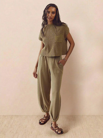 Knit Short Sleeve Co Ord Set