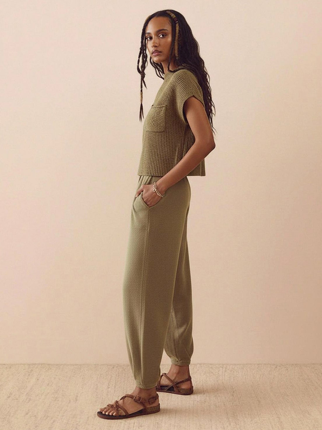 Knit Short Sleeve Co Ord Set