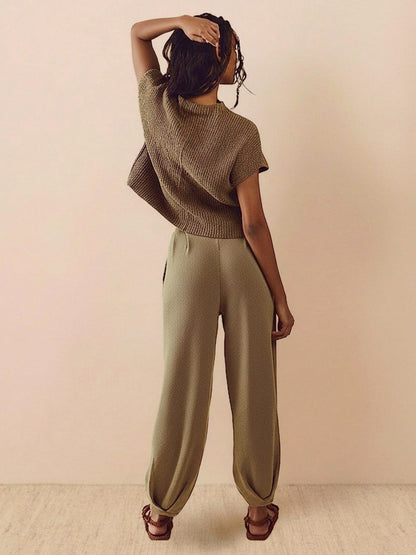 Knit Short Sleeve Co Ord Set