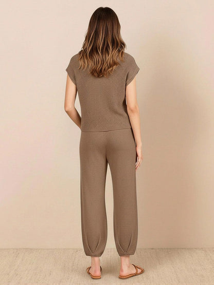 Knit Short Sleeve Co Ord Set