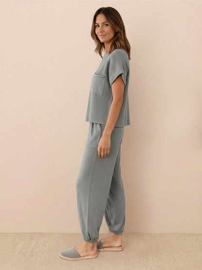 Knit Short Sleeve Co Ord Set