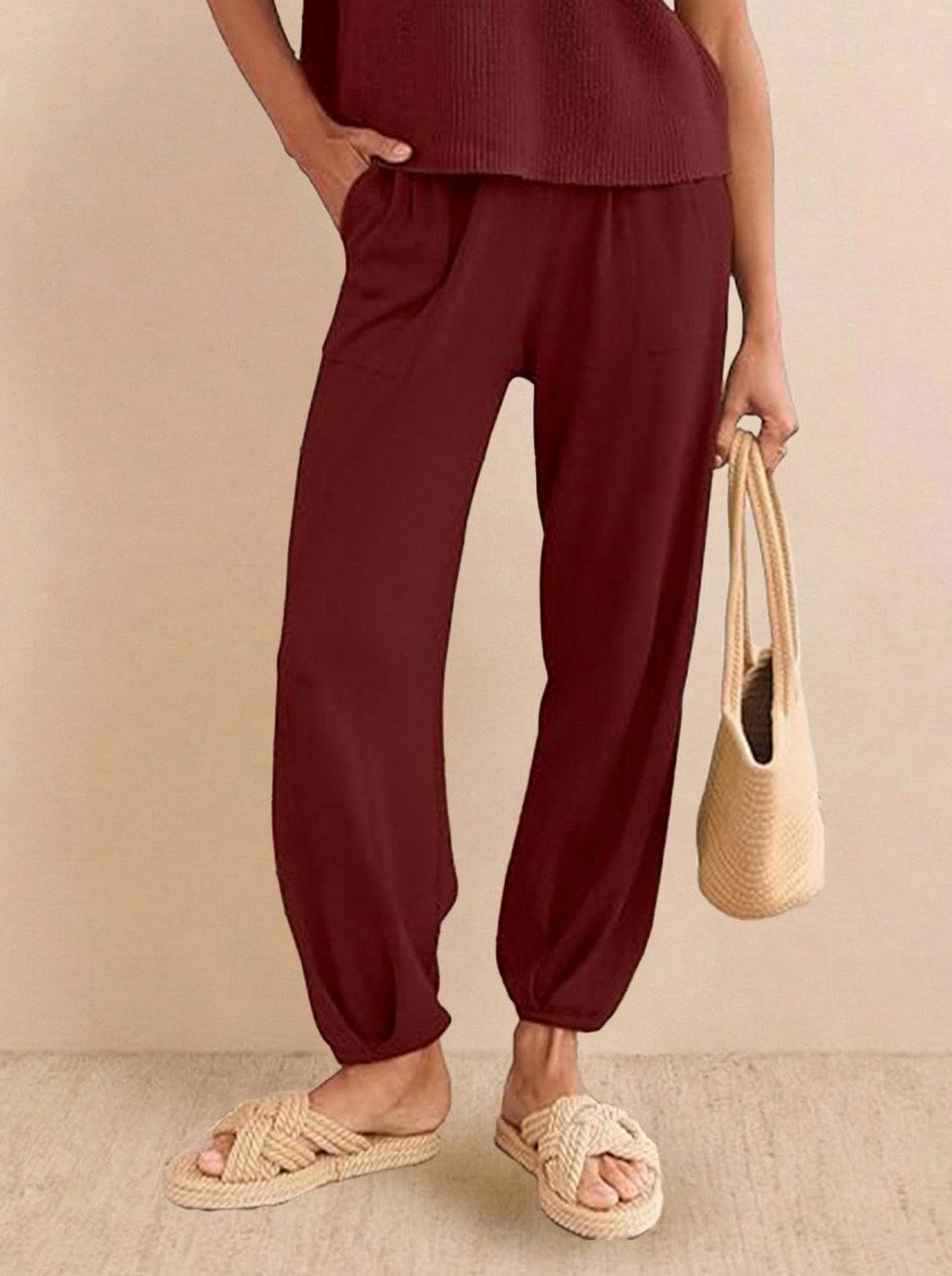 Knit Short Sleeve Co Ord Set