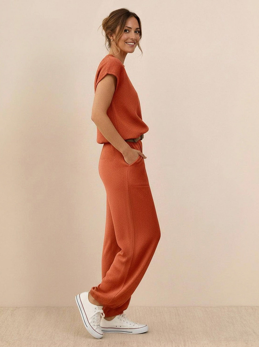 Knit Short Sleeve Co Ord Set