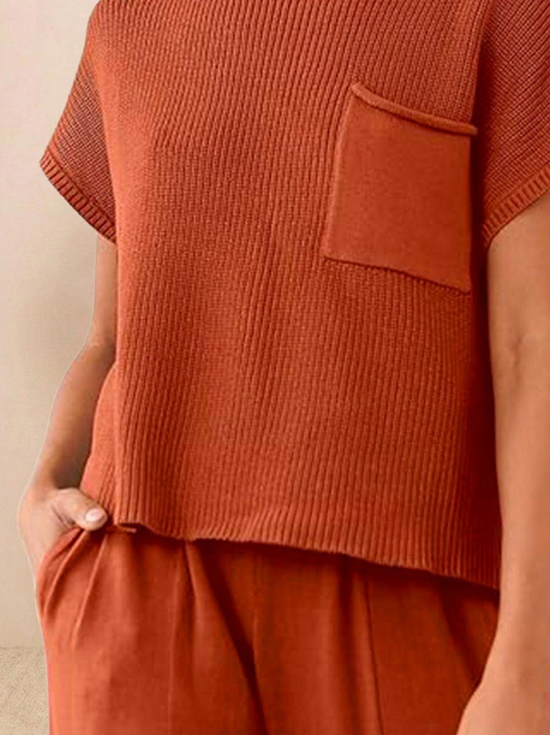 Knit Short Sleeve Co Ord Set