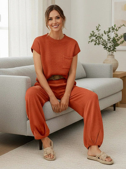 Knit Short Sleeve Co Ord Set