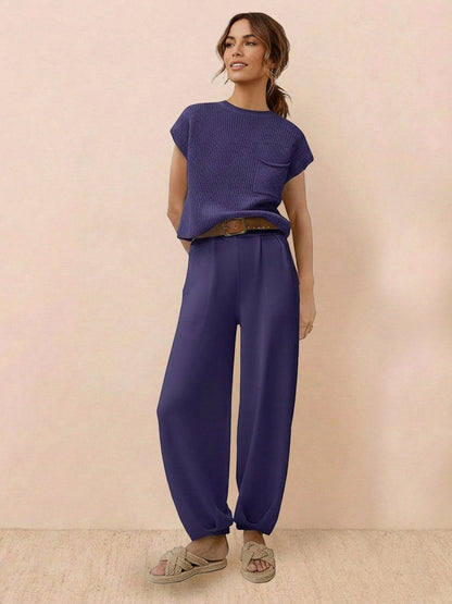 Knit Short Sleeve Co Ord Set