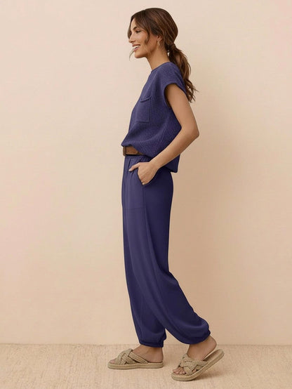 Knit Short Sleeve Co Ord Set