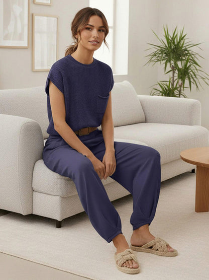Knit Short Sleeve Co Ord Set