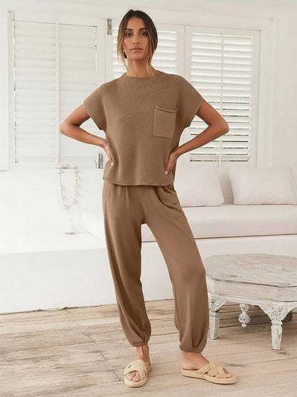 Knit Short Sleeve Co Ord Set
