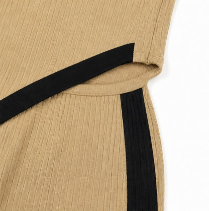 Ribbed Knit Flared Leg Co Ord Set