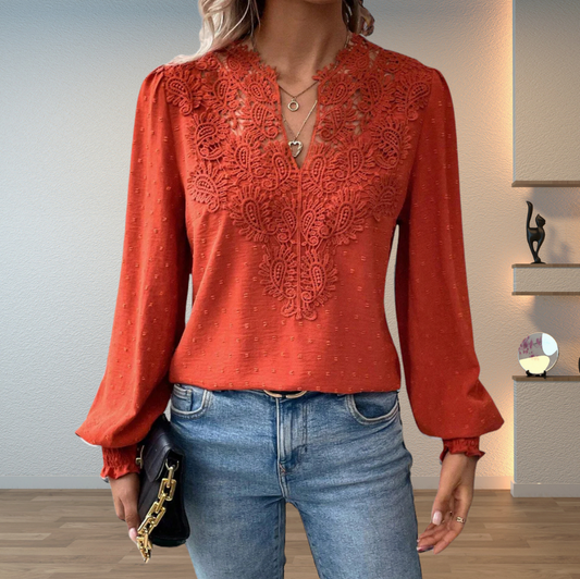 Lace Long Sleeve Blouse