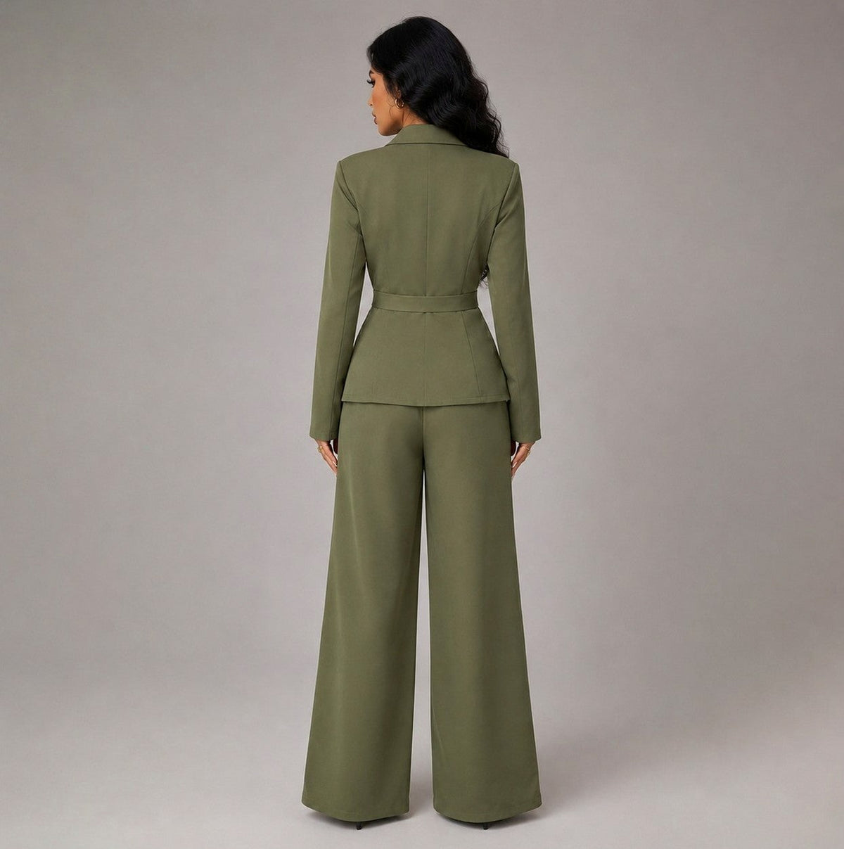 Long Sleeve Asymmetric Trouser Co Ord Set