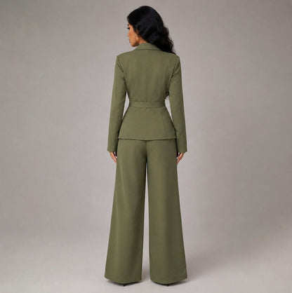 Long Sleeve Asymmetric Trouser Co Ord Set