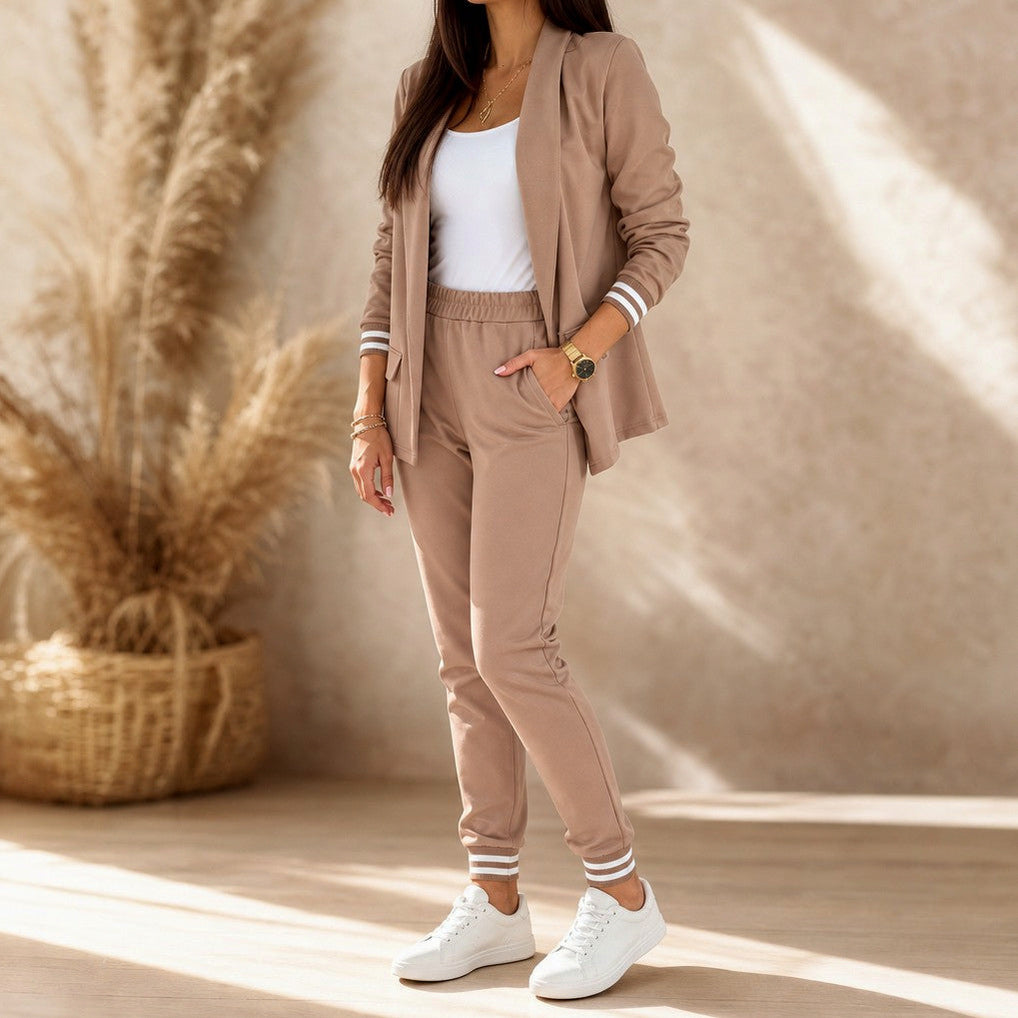 Long Sleeve Blazer and Joggers Co Ord Set