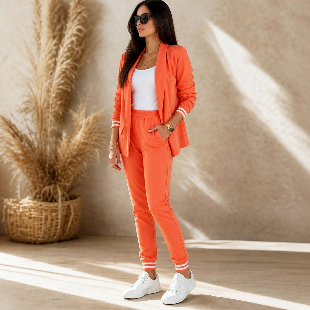 Long Sleeve Blazer and Joggers Co Ord Set