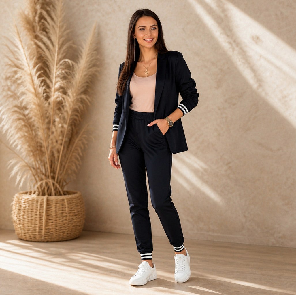 Long Sleeve Blazer and Joggers Co Ord Set