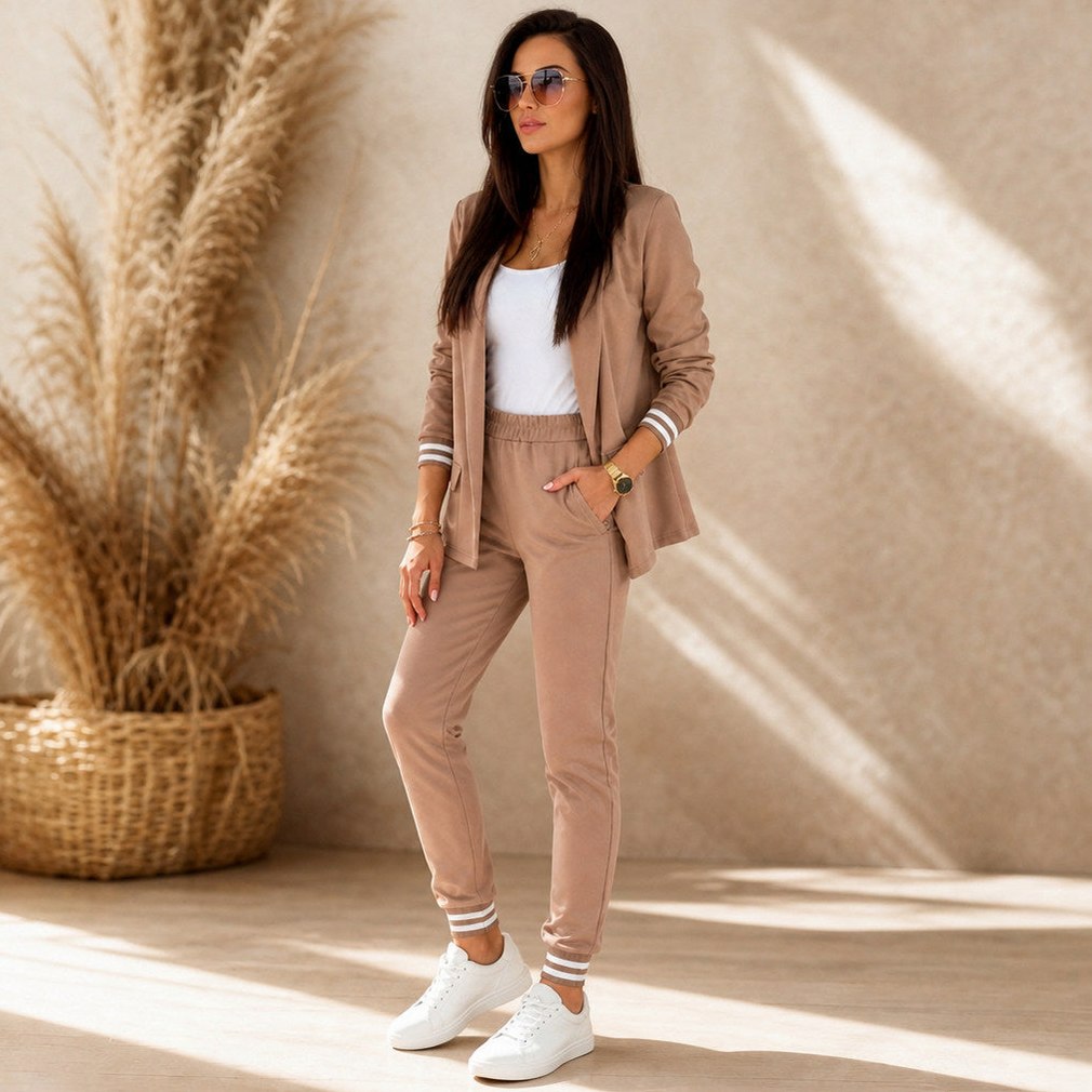 Long Sleeve Blazer and Joggers Co Ord Set