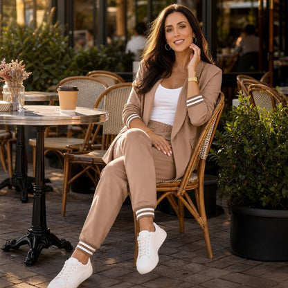 Long Sleeve Blazer and Joggers Co Ord Set