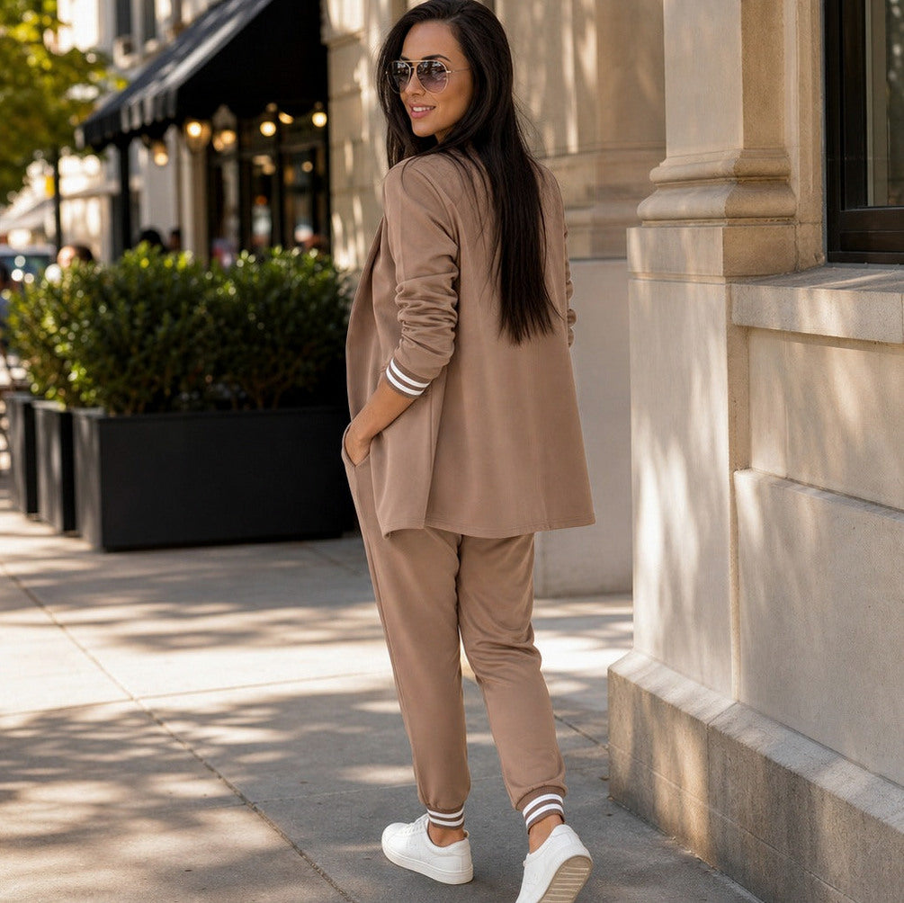 Long Sleeve Blazer and Joggers Co Ord Set