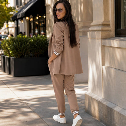 Long Sleeve Blazer and Joggers Co Ord Set