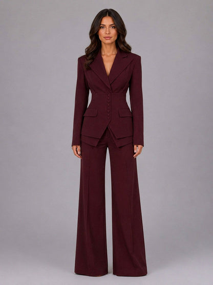 Long Sleeve Corset Blazer Co Ord Set