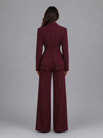 Long Sleeve Corset Blazer Co Ord Set