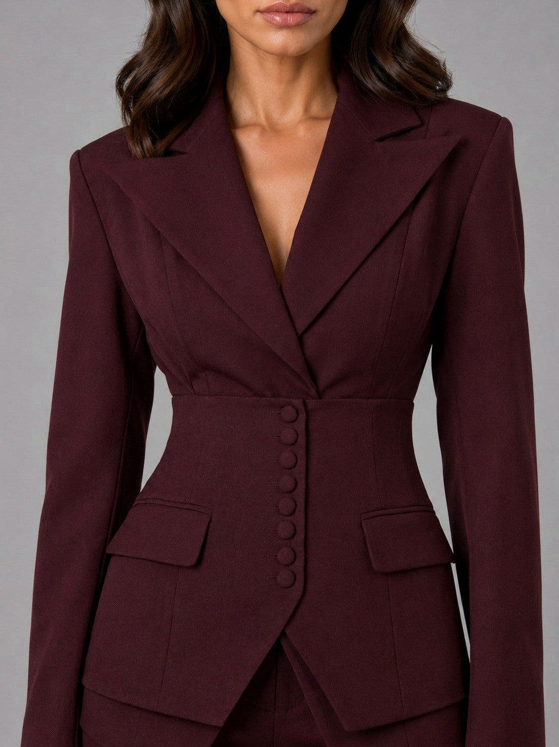 Long Sleeve Corset Blazer Co Ord Set