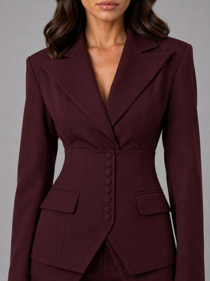 Long Sleeve Corset Blazer Co Ord Set