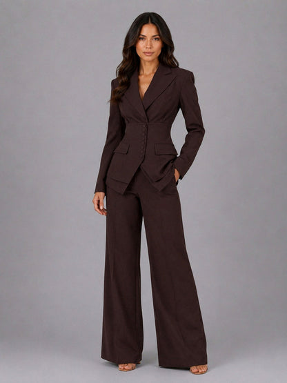 Long Sleeve Corset Blazer Co Ord Set