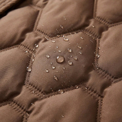 Long Sleeve Hooded Quilted Coat
