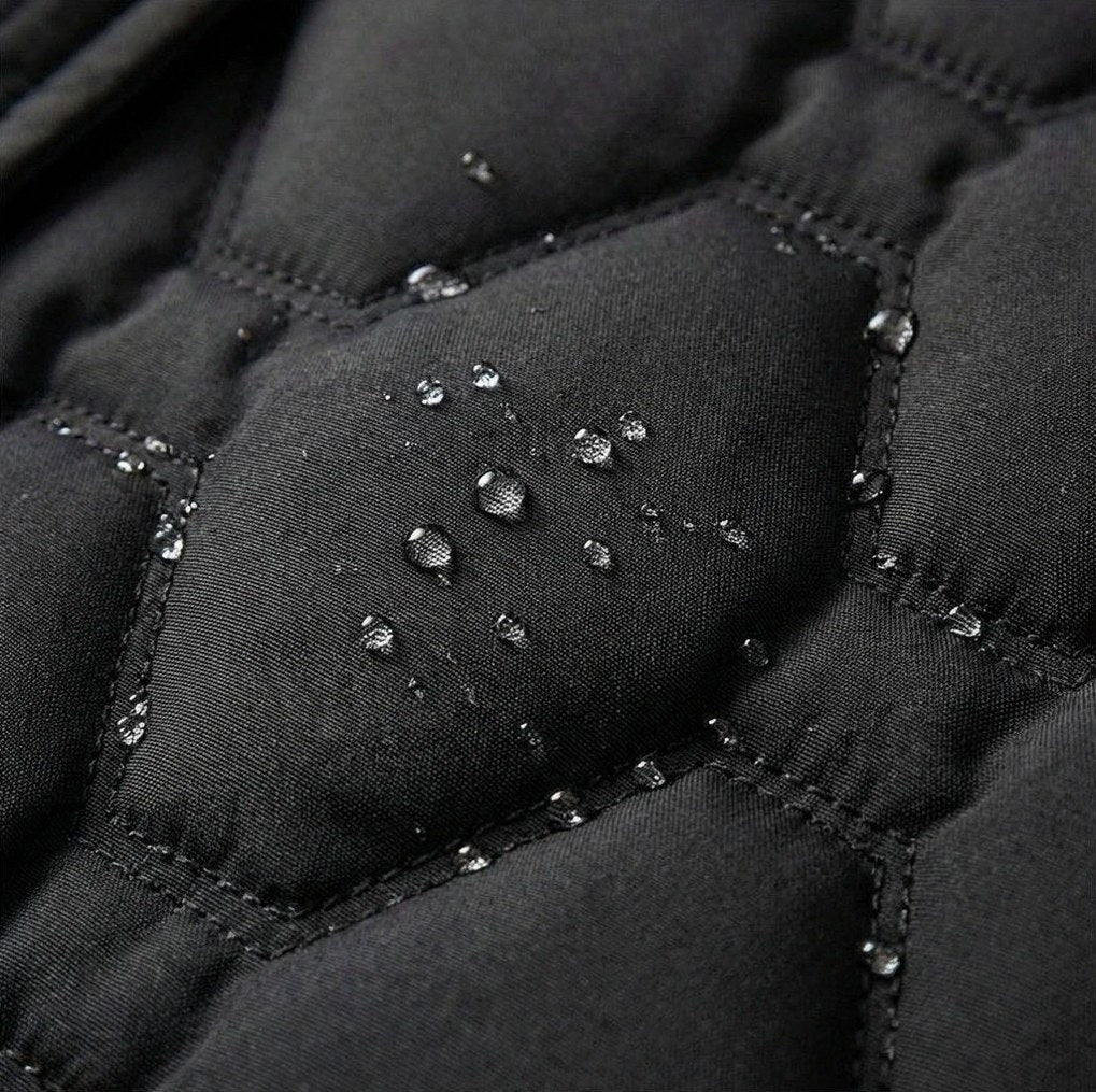 Long Sleeve Hooded Quilted Coat