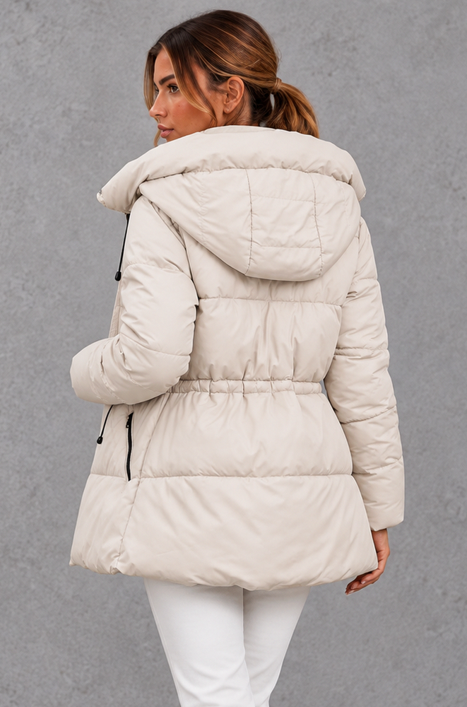 Quilted Funnel Neck Puffer Jacket