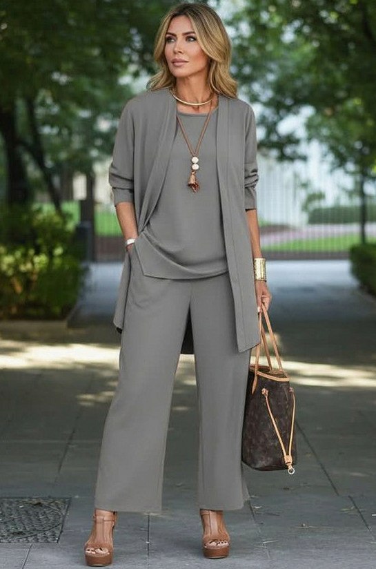 Relaxed Drape Trousers Two Piece Set