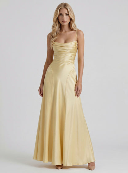 Satin Spaghetti Strap Maxi Dress