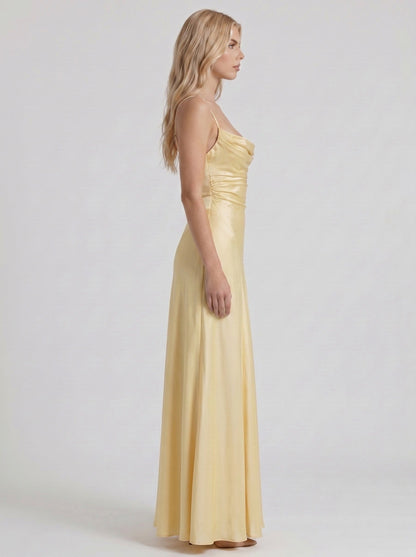 Satin Spaghetti Strap Maxi Dress