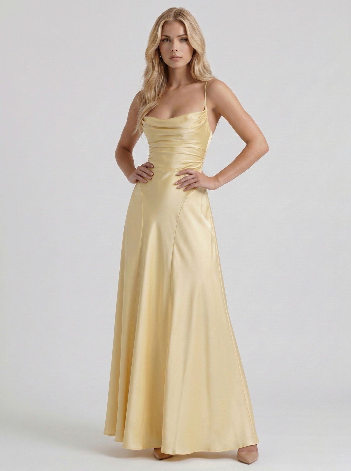 Satin Spaghetti Strap Maxi Dress