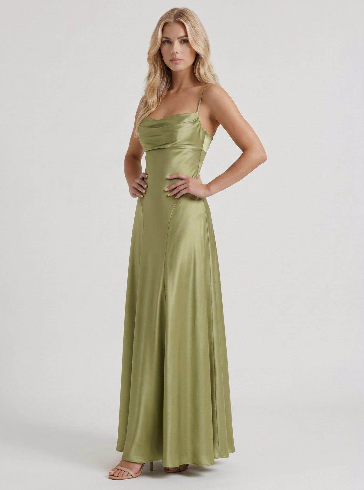 Satin Spaghetti Strap Maxi Dress