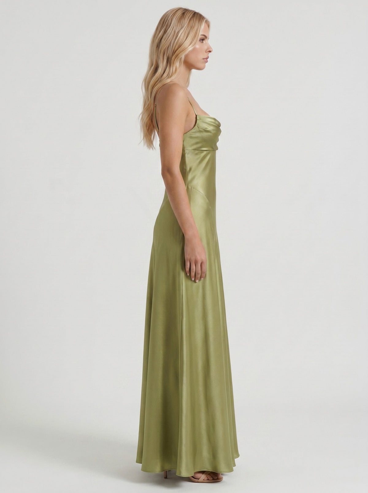 Satin Spaghetti Strap Maxi Dress
