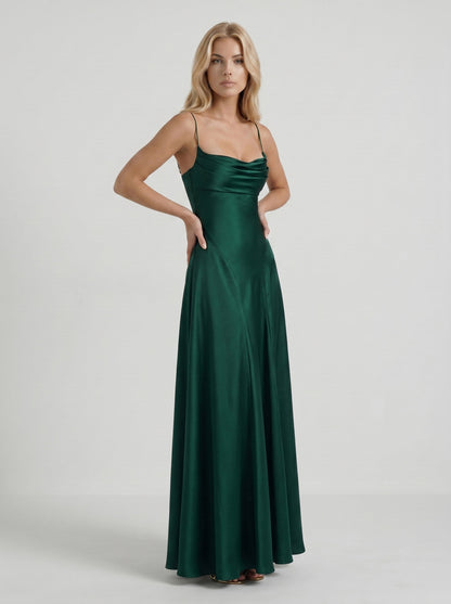 Satin Spaghetti Strap Maxi Dress