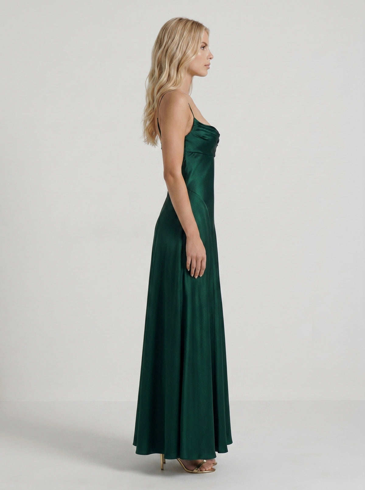 Satin Spaghetti Strap Maxi Dress