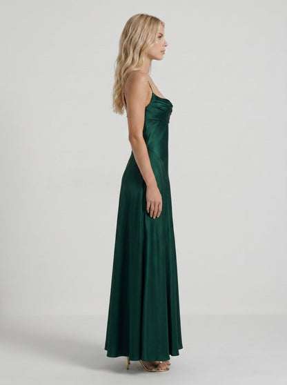 Satin Spaghetti Strap Maxi Dress