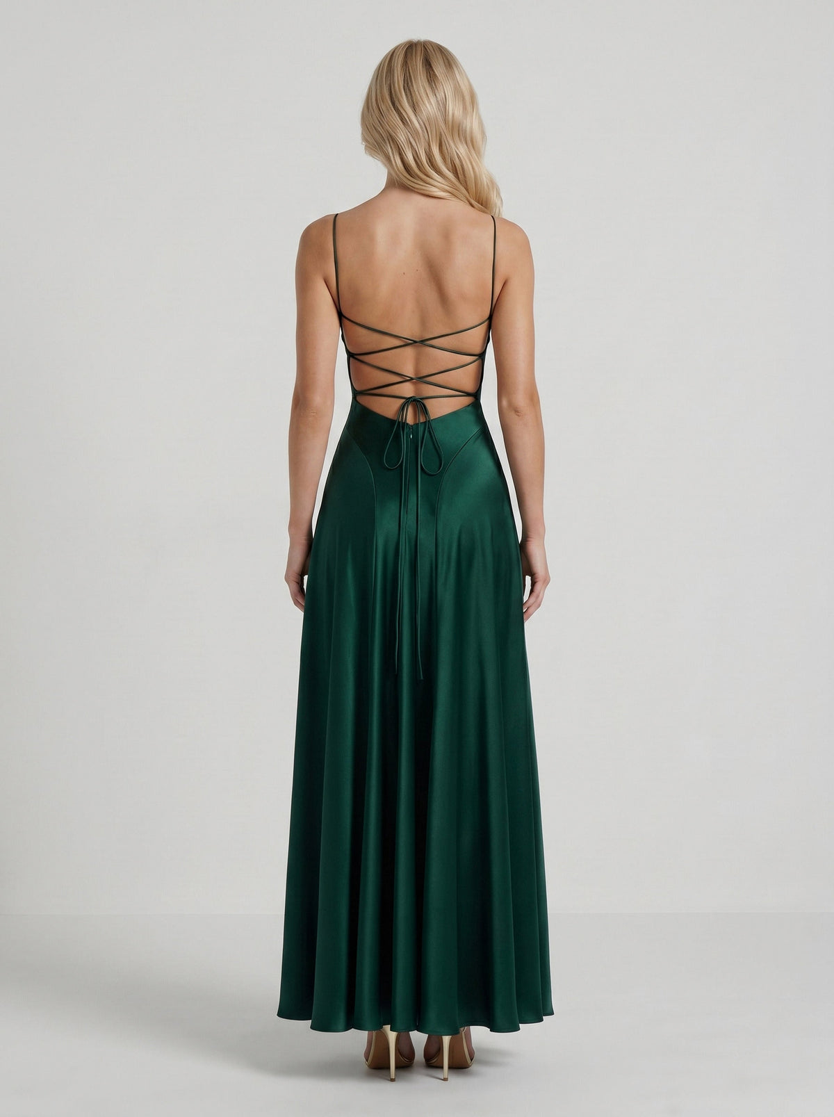 Satin Spaghetti Strap Maxi Dress