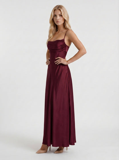 Satin Spaghetti Strap Maxi Dress