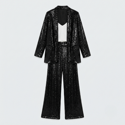Sequin Long Sleeve Trousers Co Ord Set