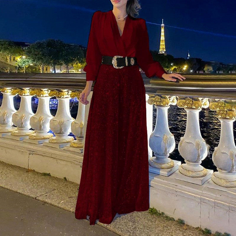 Lantern Sleeve Sequin Trousers Co Ord Set